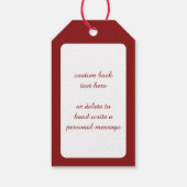 Vintage Kerstmis, moeder leest slaapverhaal Cadeaulabel (Achterkant)