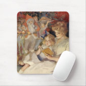 Vintage Kerstmis, moeder leest slaapverhaal Muismat (Met muis)