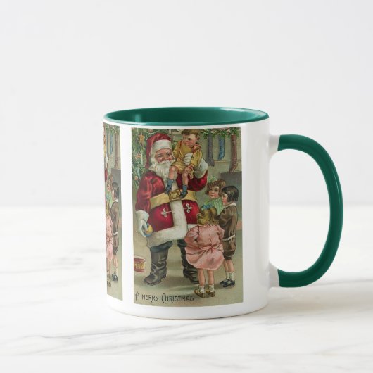 Vintage Kerstmis Mok (Rechts)