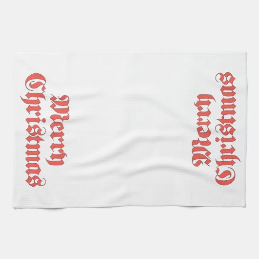 Vintage Kerstmis, mooi kerstsms-ontwerp Theedoek (Horizontaal)