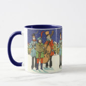 Vintage Kerstmis, Musicians die met muziek spelen Mok (Links)