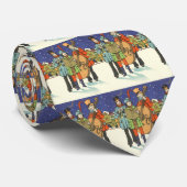 Vintage Kerstmis, Musicians die met muziek spelen Stropdas (Opgerold)