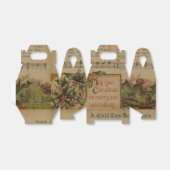 Vintage Kerstmis Muziek Blad Vakantie Bedankdoosjes (Uitgevouwen)