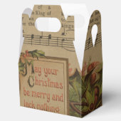 Vintage Kerstmis Muziek Blad Vakantie Bedankdoosjes (Geopend)