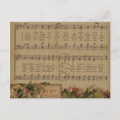 Vintage Kerstmis Muziek Blad Vakantie Feestdagenkaart (Voorkant)