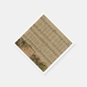 Vintage Kerstmis Muziek Blad Vakantie Servetten (Hoek)
