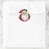 Vintage Kerstmis Naam Tags Ronde Sticker (Tas)