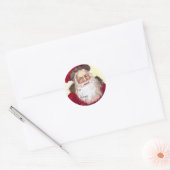 Vintage Kerstmis Naam Tags Ronde Sticker (Envelop)