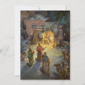 Vintage Kerstmis Natitivity Magi Invitation Kaart (Voorkant)