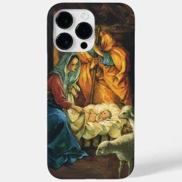 Vintage Kerstmis Nativiteit, Baby Jezus in Manger Case-Mate iPhone 14 Pro Max Hoesje