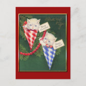 Vintage Kerstmis/Nieuwjaar Feestdagenkaart (Voorkant)