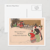 Vintage Kerstmis & Nieuwjaar Feestdagenkaart (Voorkant / Achterkant)