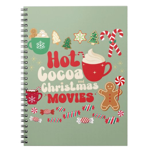 Vintage Kerstmis Notitieboek (Voorkant)