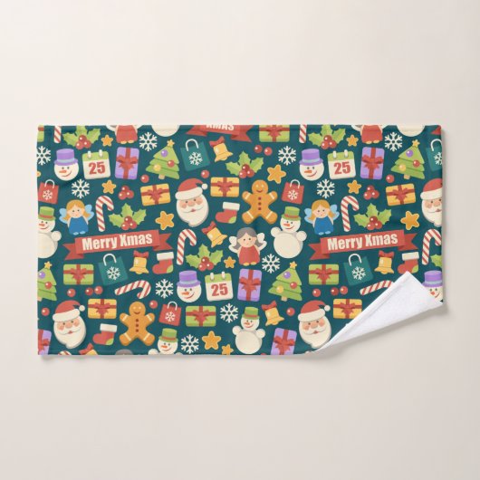 Vintage Kerstmis Nutcrackers Merry Kerstcute Handdoek (Handdoek)