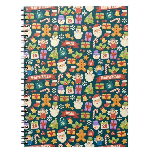 Vintage Kerstmis Nutcrackers Merry Kerstcute Notitieboek (Voorkant)