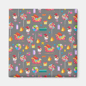 Vintage Kerstmis Nutcrackers Merry Kerstkerst Magneet (Voorkant)