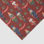 Vintage Kerstmis Nutcrackers Merry KerstRed Tissuepapier (Detail)