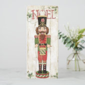 Vintage Kerstmis Nutkraker Feestdagenkaart (Staand voorkant)