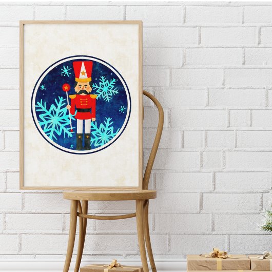 Vintage Kerstmis Nutkraker Poster