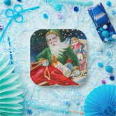 Vintage Kerstmis Papieren Bordje (Feest)