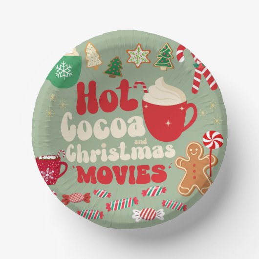 Vintage Kerstmis Papieren Kommen (Voorkant)