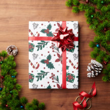 Vintage Kerstmis Patroon Gift