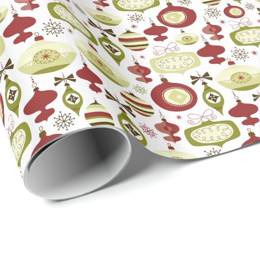 Vintage Kerstmis Pattern Cadeaupapier (Rol Hoek)