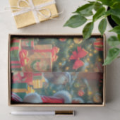 Vintage Kerstmis Pin Up Tissuepapier (Geschenk)