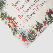 Vintage kerstmis-poen Holiday party tissue Tissuepapier (Detail)
