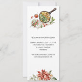 Vintage Kerstmis Poinsettia Evergreen Lunch Kaart (Voorkant)