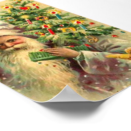 Vintage Kerstmis Poster (Hoek)