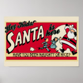 Vintage Kerstmis Poster (Voorkant)