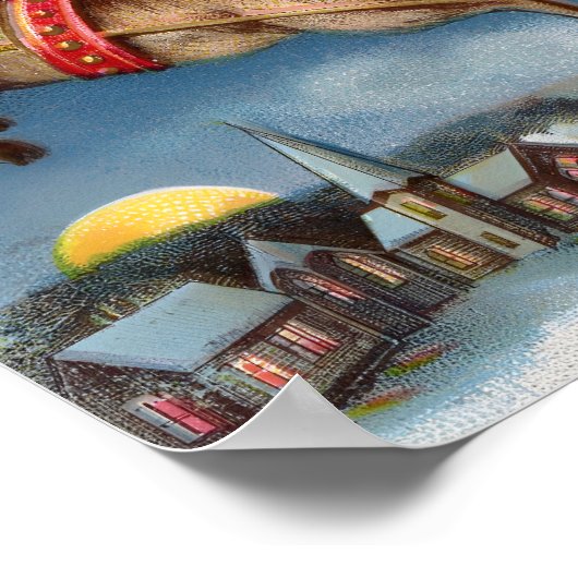 Vintage Kerstmis Poster (Hoek)