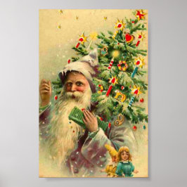 Vintage Kerstmis Poster
