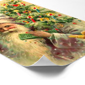 Vintage Kerstmis Poster (Hoek)