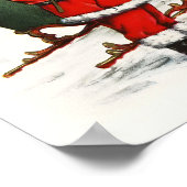 Vintage Kerstmis Poster (Hoek)