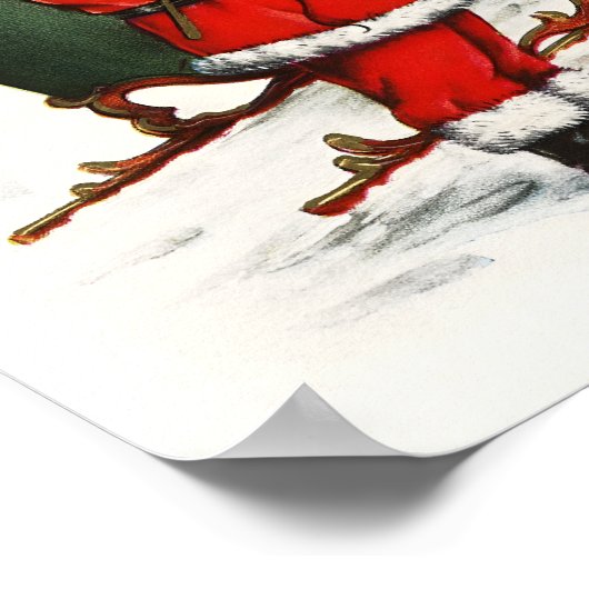 Vintage Kerstmis Poster (Hoek)