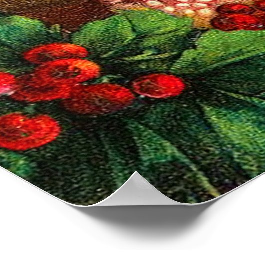 Vintage Kerstmis Poster (Hoek)