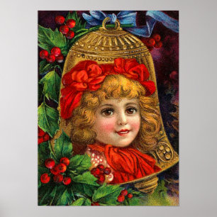 Vintage Kerstmis Poster