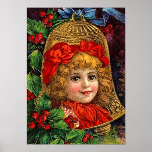 Vintage Kerstmis Poster (Voorkant)