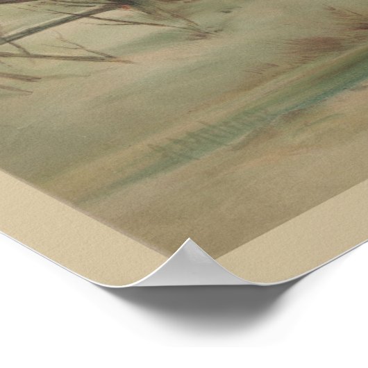 Vintage Kerstmis Poster (Hoek)