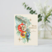 Vintage Kerstmis Prachtige antiek bubbels CC1246 Briefkaart (Staand voorkant)