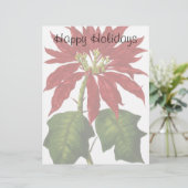 Vintage Kerstmis, Red Poinsettia Winter Plant (Staand voorkant)