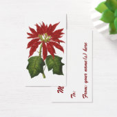 Vintage Kerstmis, Red Poinsettia Winter Plant Visitekaartjes (Bureau)