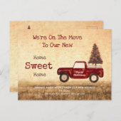Vintage Kerstmis Red Truck Land Rustic Briefkaart (Voorkant / Achterkant)