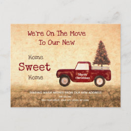Vintage Kerstmis Red Truck Land Rustic Briefkaart