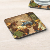 Vintage Kerstmis, religieuze nationaliteit met Bab Bier Onderzetter (Linkerzijde)