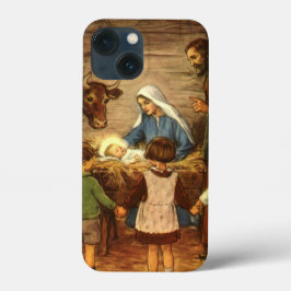 Vintage Kerstmis, religieuze nationaliteit met Bab Case-Mate iPhone Case