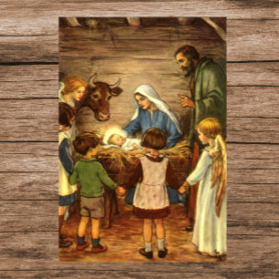 Vintage Kerstmis, religieuze nationaliteit met Bab Poster