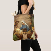 Vintage Kerstmis, religieuze nationaliteit met Bab Tote Bag (Dichtbij)